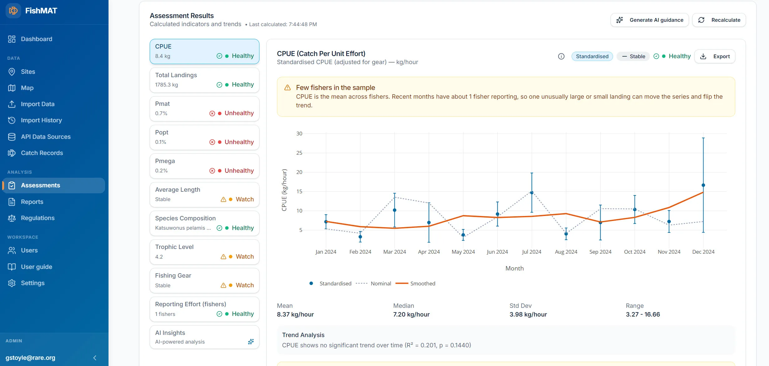 FishMAT assessment screenshot